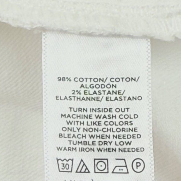 Loft Womens White Stretch High Rise The Skinny Ankle Denim Jeans Size 34/18 NWOT - Picture 7 of 11